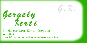 gergely kerti business card